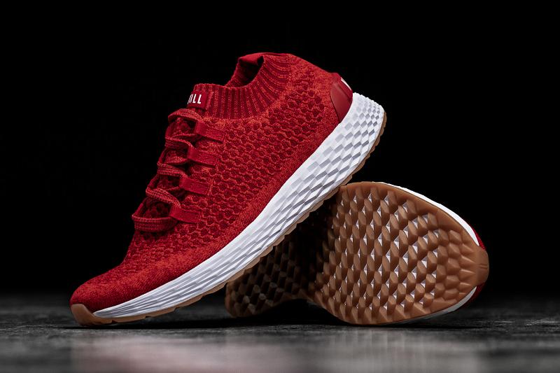 Men's Nobull Alert Knit Running Shoes Red | SG X2083Y